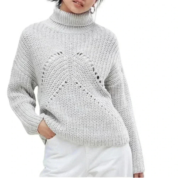 ASOS DESIGN roll neck sweater in moving rib stitch - Picture 2 of 6